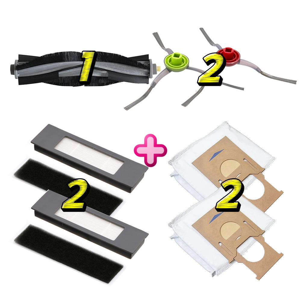 루캔택 에코백스 T9 T8 호환 소모품패키지 디봇 오즈모 로봇청소기 호환 소모품 브러쉬 필터 물걸레 먼지봉투 더스트백 세트, 1세트, 호환부품 15,900원