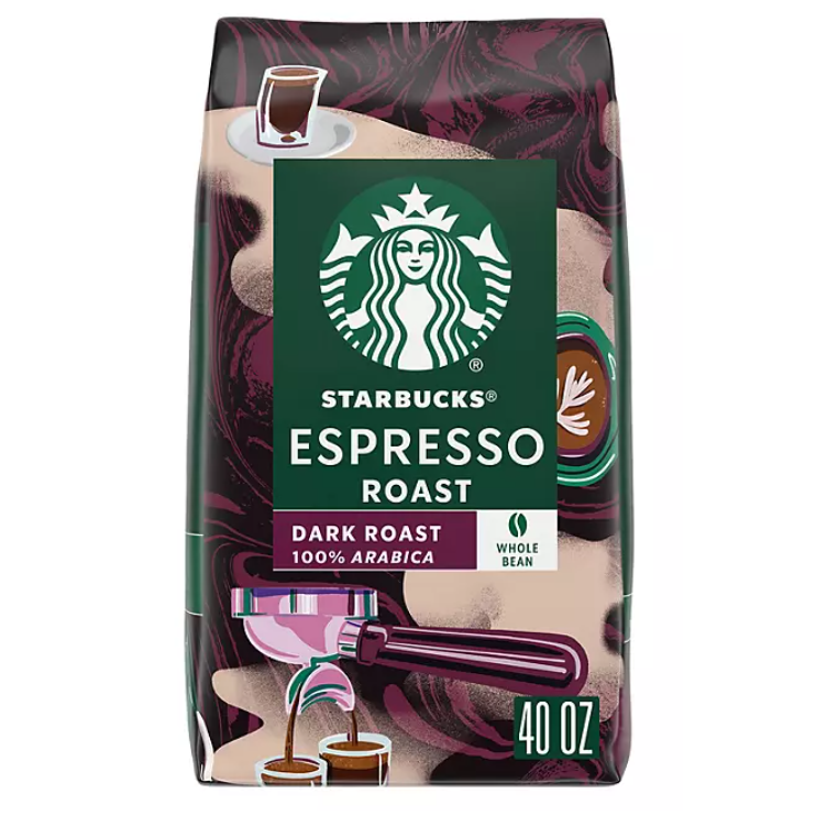 [미국 현지 판매 상품] 스타벅스 에스프레소 로스트 다크 홀빈 40oz, 1.13kg, 1개, 홀빈(분쇄안함) 57,990원