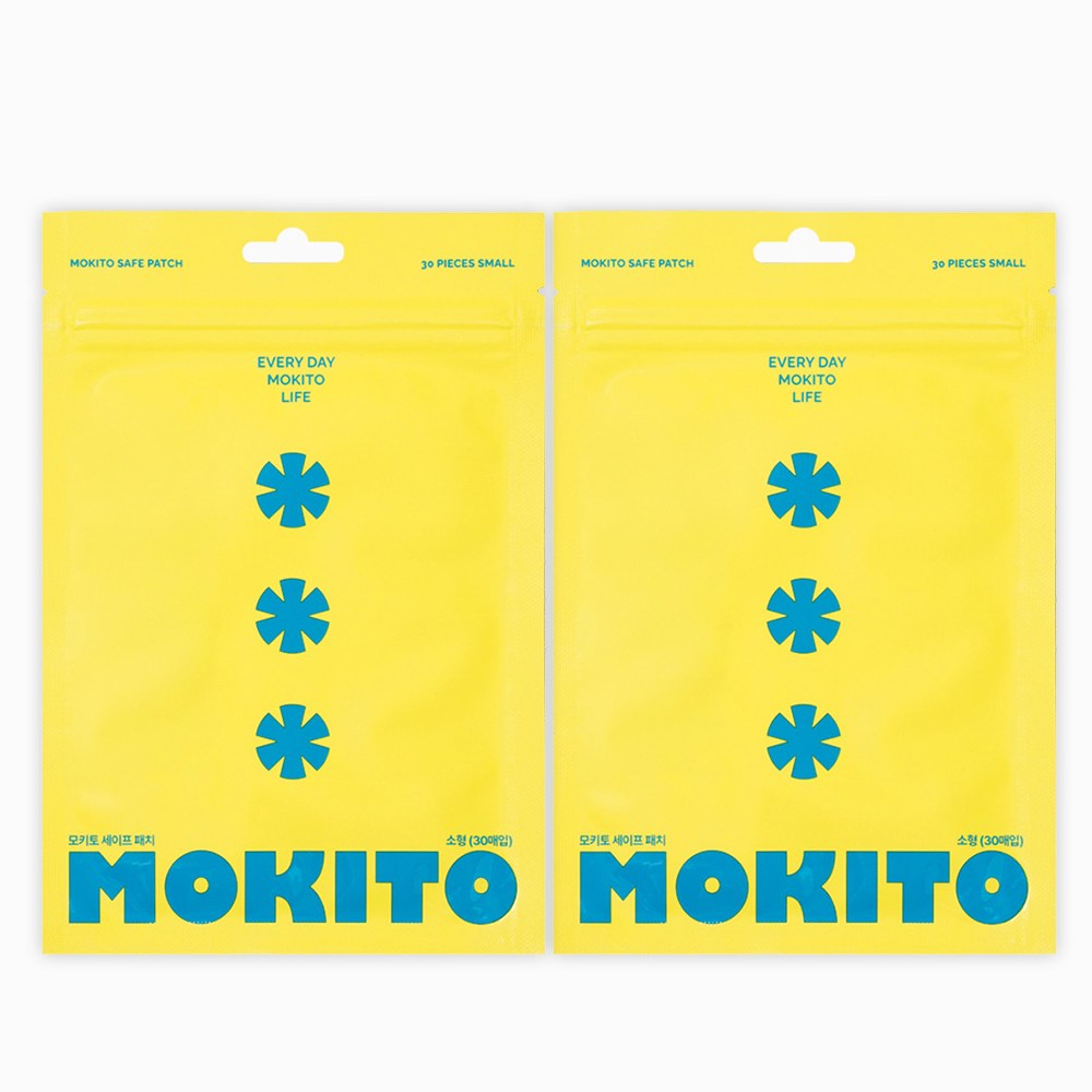 모키토 세이프 패치 SMALL/LARGE 썸머패치 캠핑용품 여행필수품 야외활동 천연아로마향 24시간지속, 2개, SMALL(30매입) 15,500원