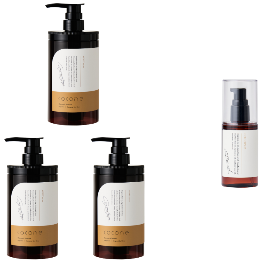 거품없이 사용하는 신세계 올인원 샴푸 cocone 코코네 클레이 크림 샴푸 3병 헤어 에센스 오일 1병 증정! (벨가못 얼그레이 향), 380g, 3개 105,000원