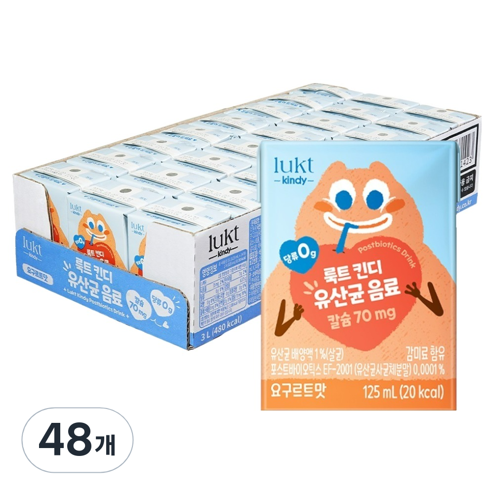 LUKT 유아용 킨디 유산균 음료, 48개, 125ml 32,400원