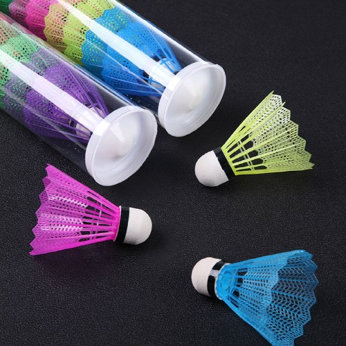 배드민턴공 셔틀콕세트 12P 플라스틱셔틀콕 훈련 연습 놀이 6컬러 혼합 동호회 취미 운동, 1개, 12개입 9,900원