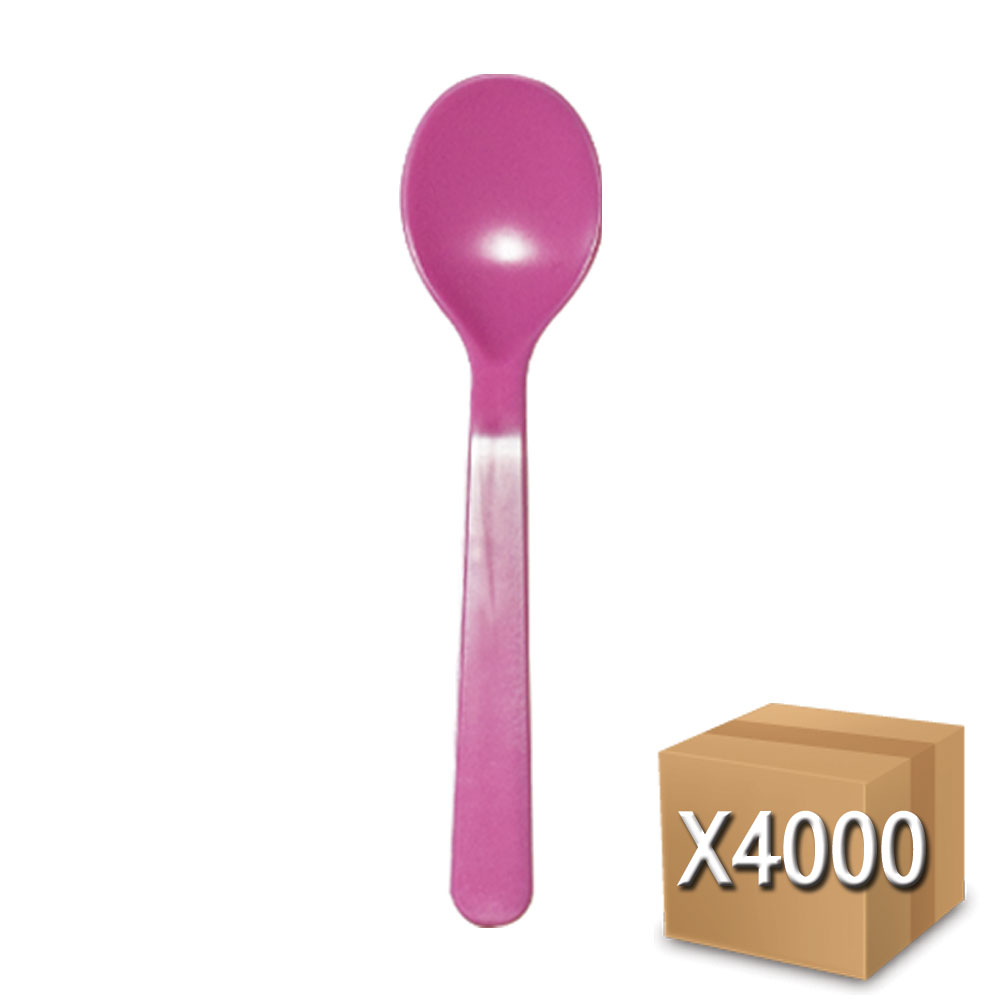코디마트 일회용 플라스틱 숟가락 아이스크림 스푼 12cm 핑크 벌크포장 4000개 1박스 98,510원