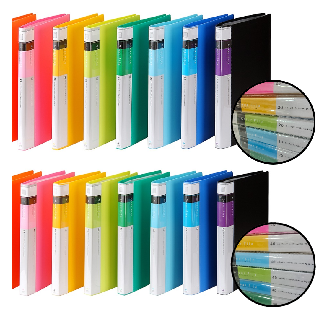 문화산업 A4 고급형 클리어화일 7색 (매수 선택), 1개, 흑색 2,640원