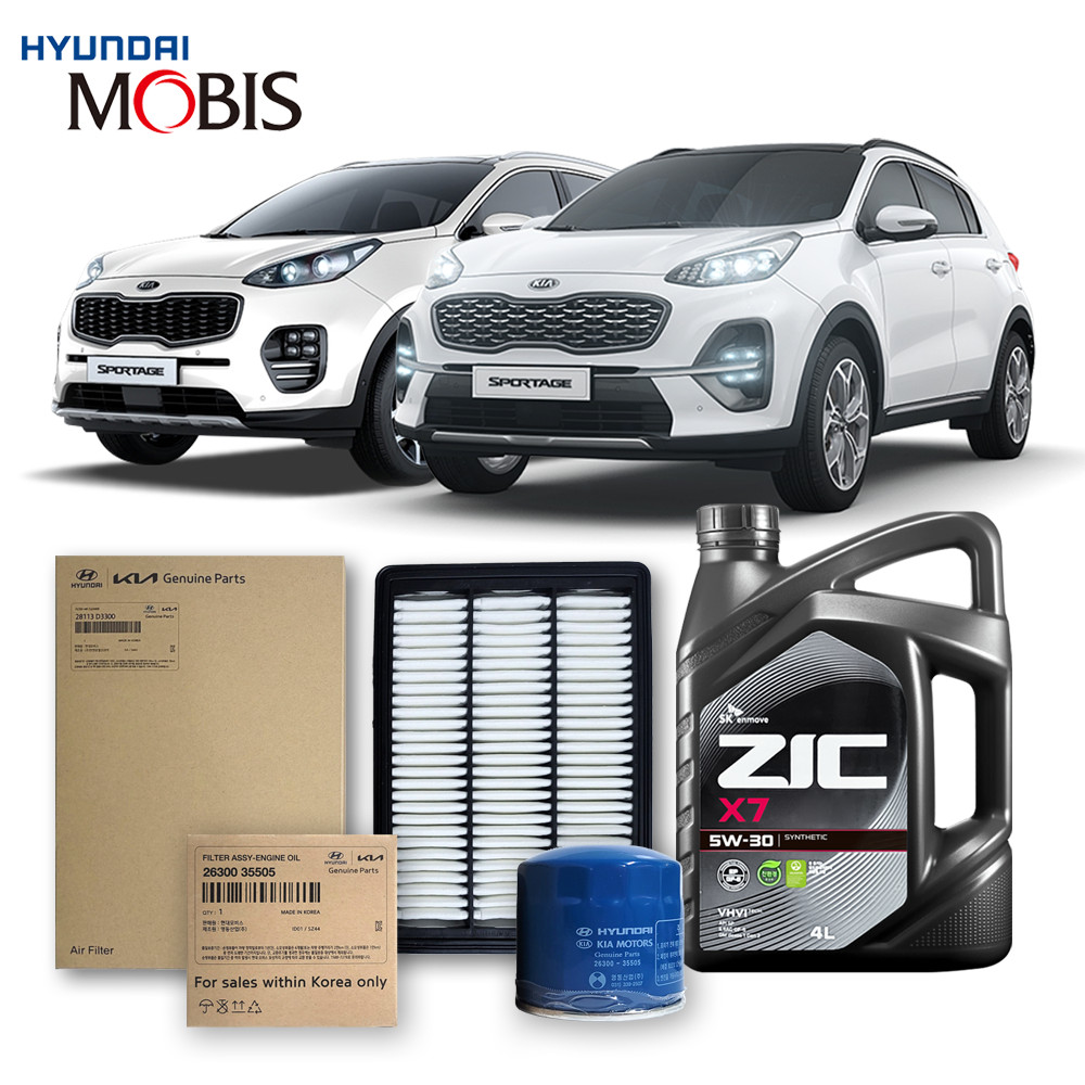 스포티지 더볼드QL (18-21년식) 2.0 가솔린 순정필터+지크오일 5W30 3종, 1개 59,490원