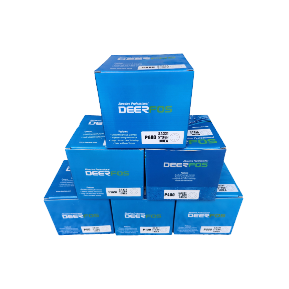 디어포스 5인치 8홀 원형사포 필름사포 벨크로 SA331 100장 60방 ~ 600방 31,500원