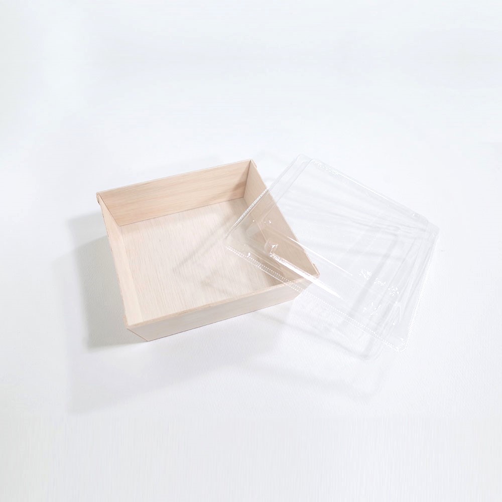 엠엔피 나무용기 정사각 투명뚜껑, 5세트, 1개 14,850원