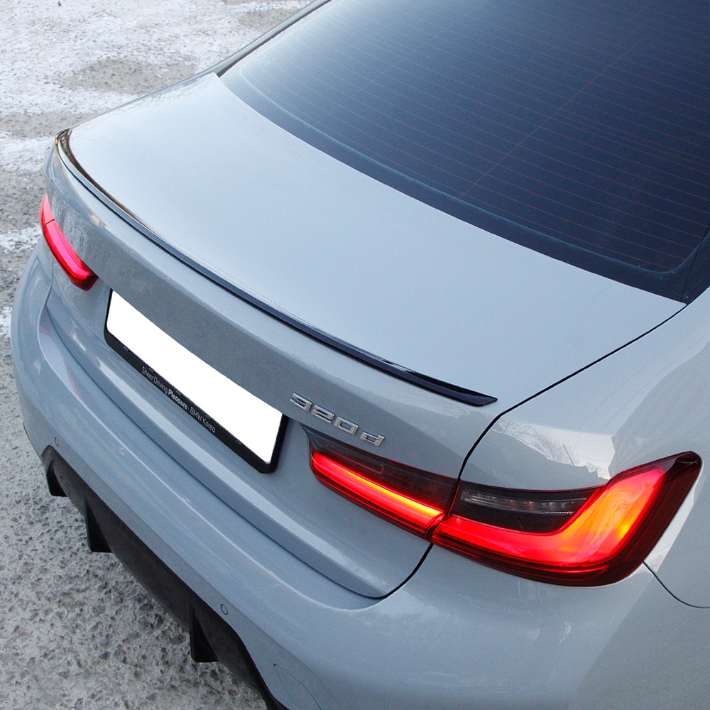 BMW 3시리즈 G20 스포일러 트렁크 블랙 몰딩 LCI 호환 튜닝 용품, 02. G20 스포일러 (카본), 3시리즈 (G20) 87,300원