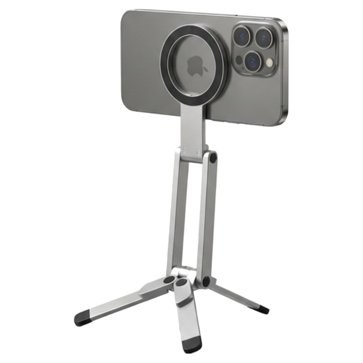 솔프포켓 여행용 미니 삼각대 셀카봉 초강력 맥세이프 거치대, 실버, 1개, H-777 13,500원