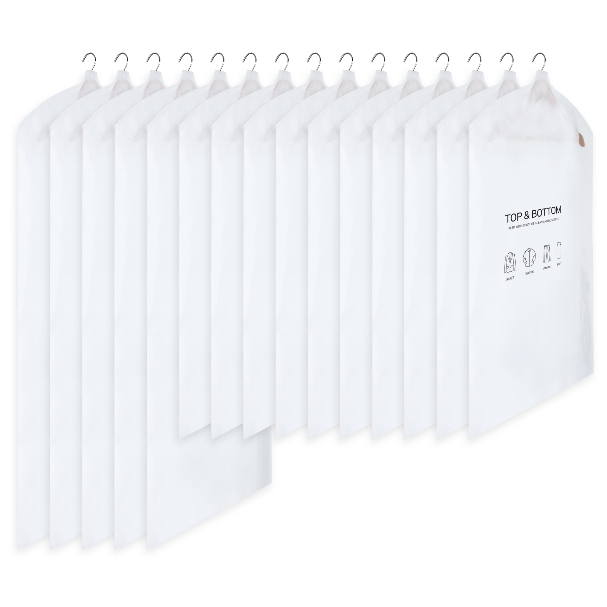 코멧 베이직 모던 옷커버 화이트 양복용 10p + 코트용 5p 세트 9,660원