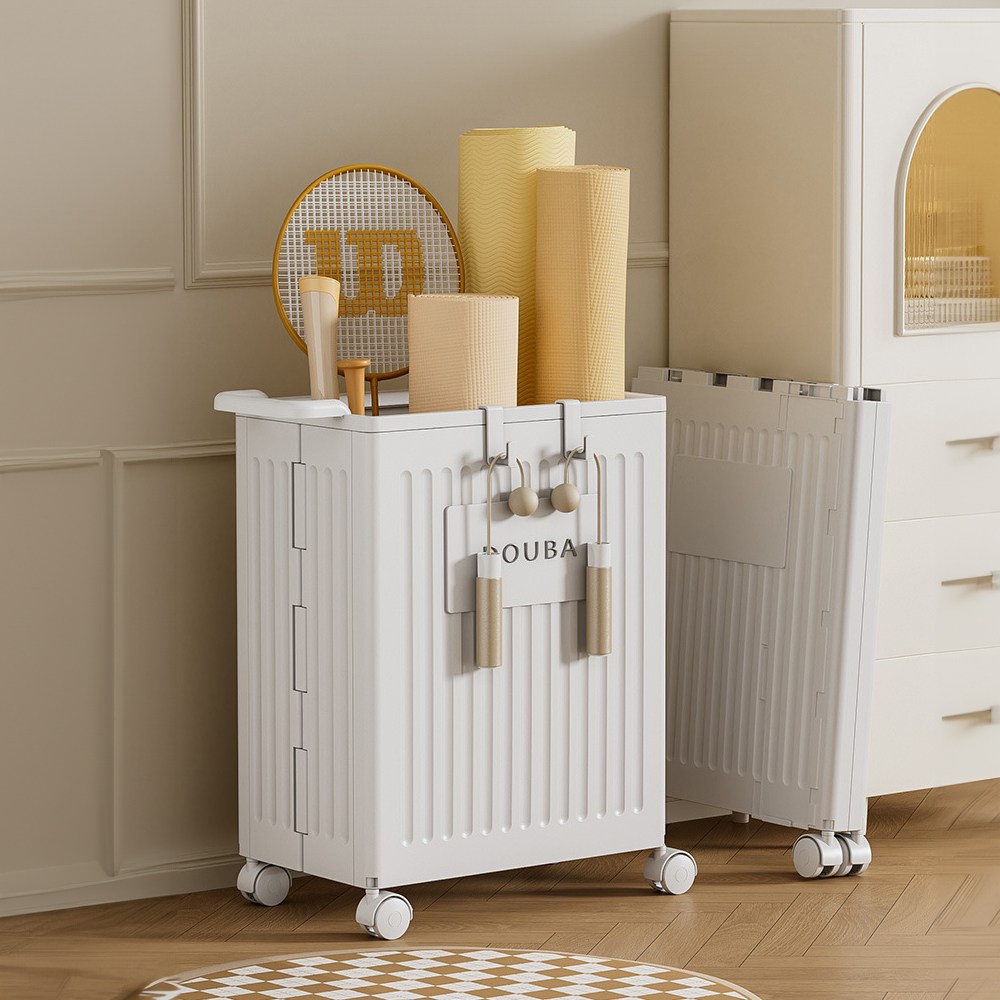 HK.sell 큐큐 요가매트 이동식 정리수납 헬스용품 보관 접이식, 1개, 화이트 20,620원