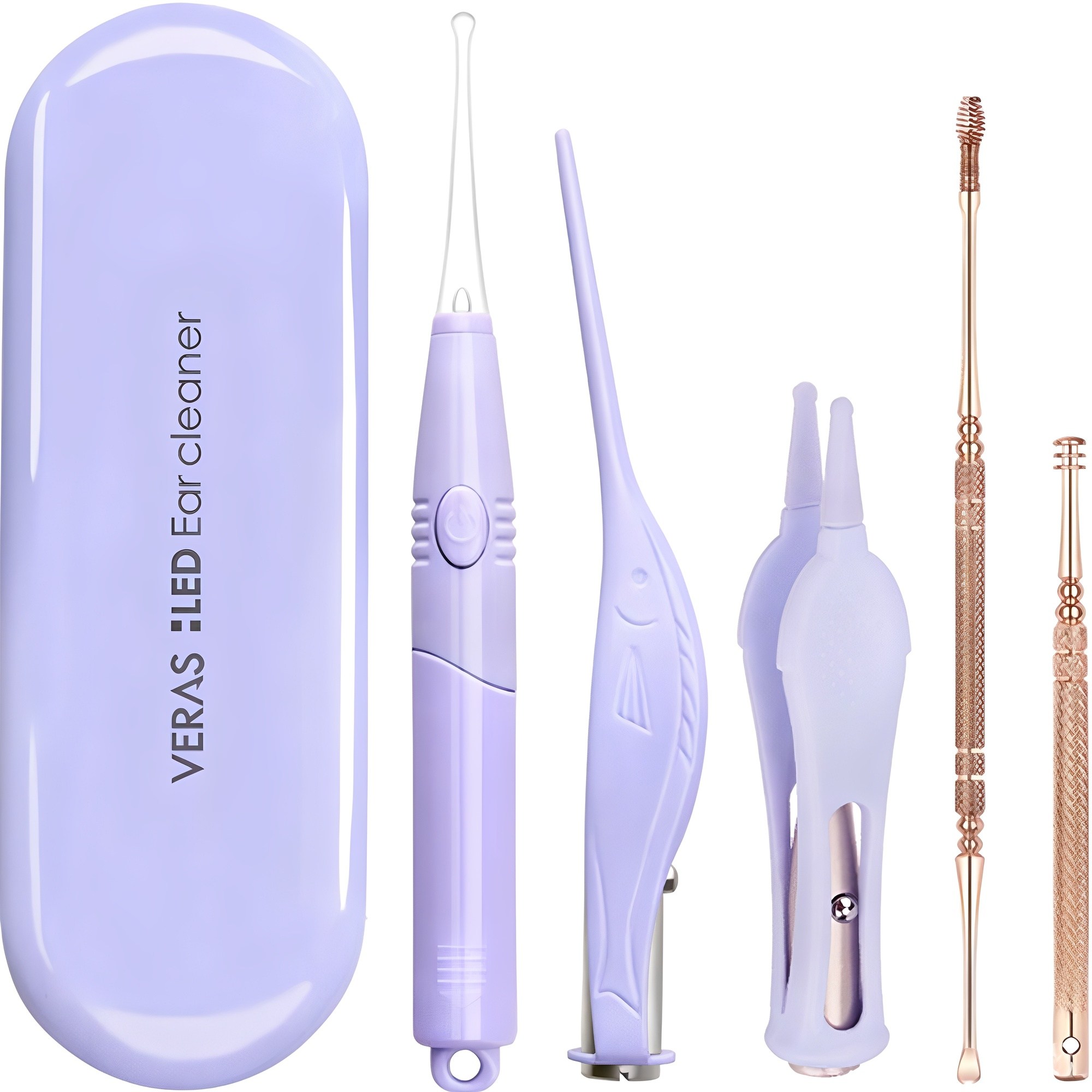 베라스 LED 이어클리너 5종 귀이개세트 퍼플 9,800원