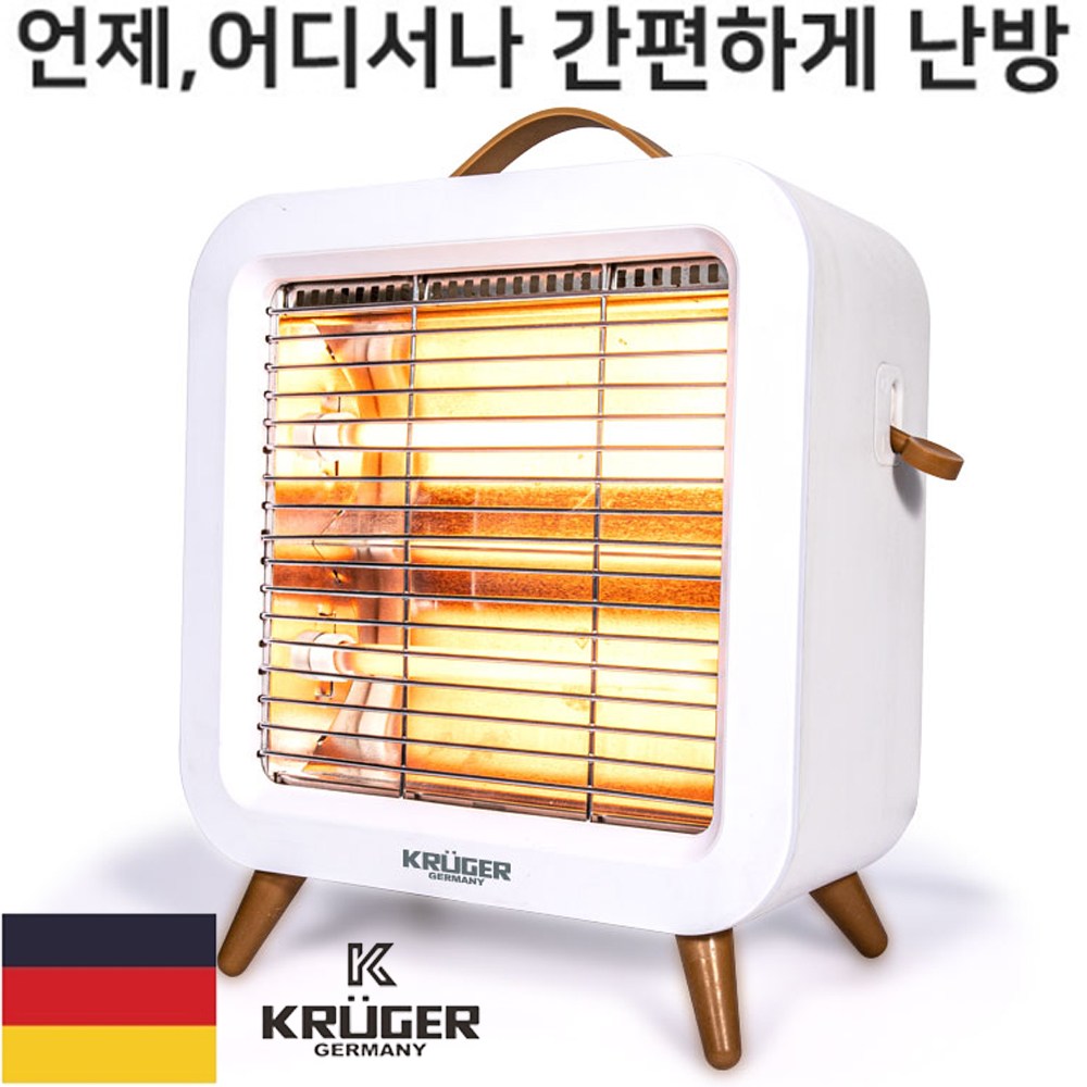 KRUGER 발난로 가정용 미니 전기히터 사무실 소형 전기 스토브 탁상용 원적외선 난방기 29,000원