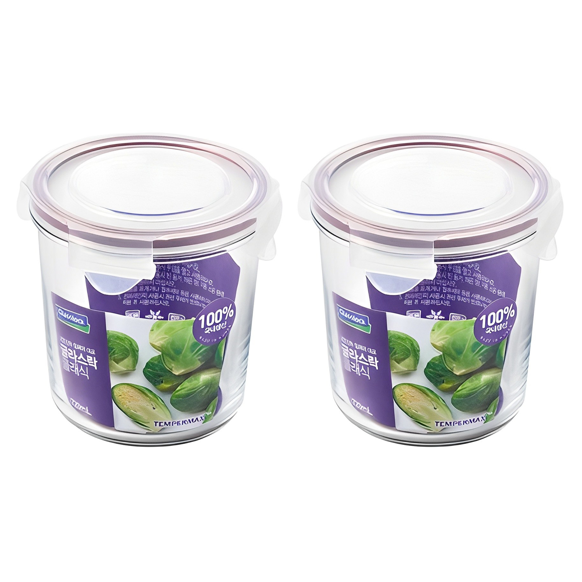 글라스락 퍼플에디션 원형 도어포켓 밀폐용기 10,900원