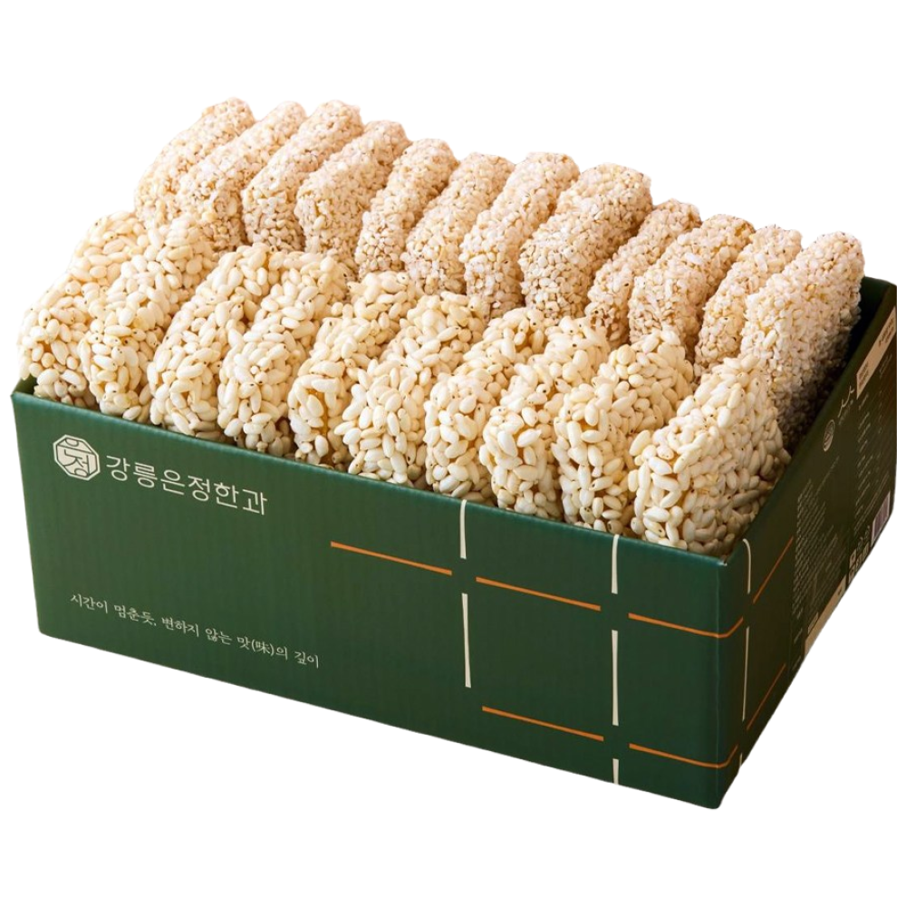 강릉은정한과 찹쌀과줄+통밥과줄 혼합 대용량(500gX2봉) (유과 한과 명절선물 답례품 설선물 추석선물), 1개, 1kg 40,000원