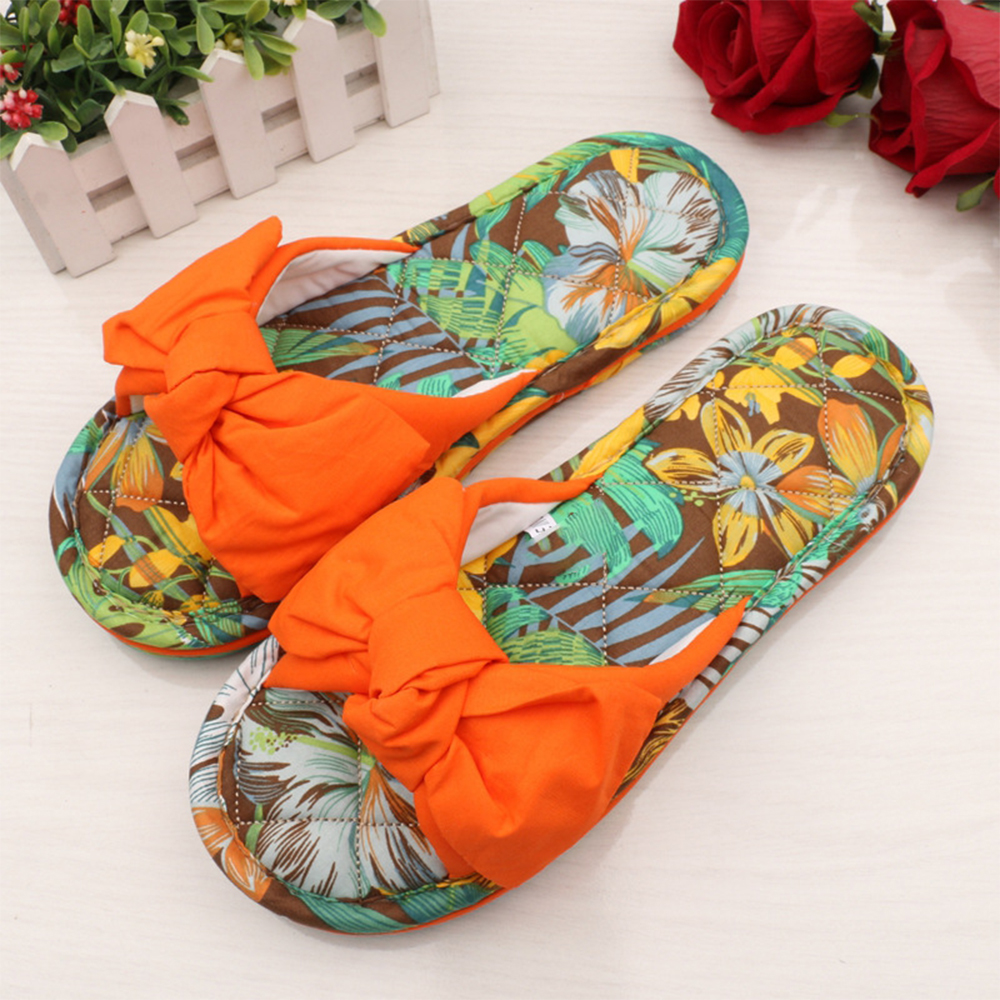 오브메종 하와이안 리본 면 슬리퍼, 오렌지, 1개 9,900원