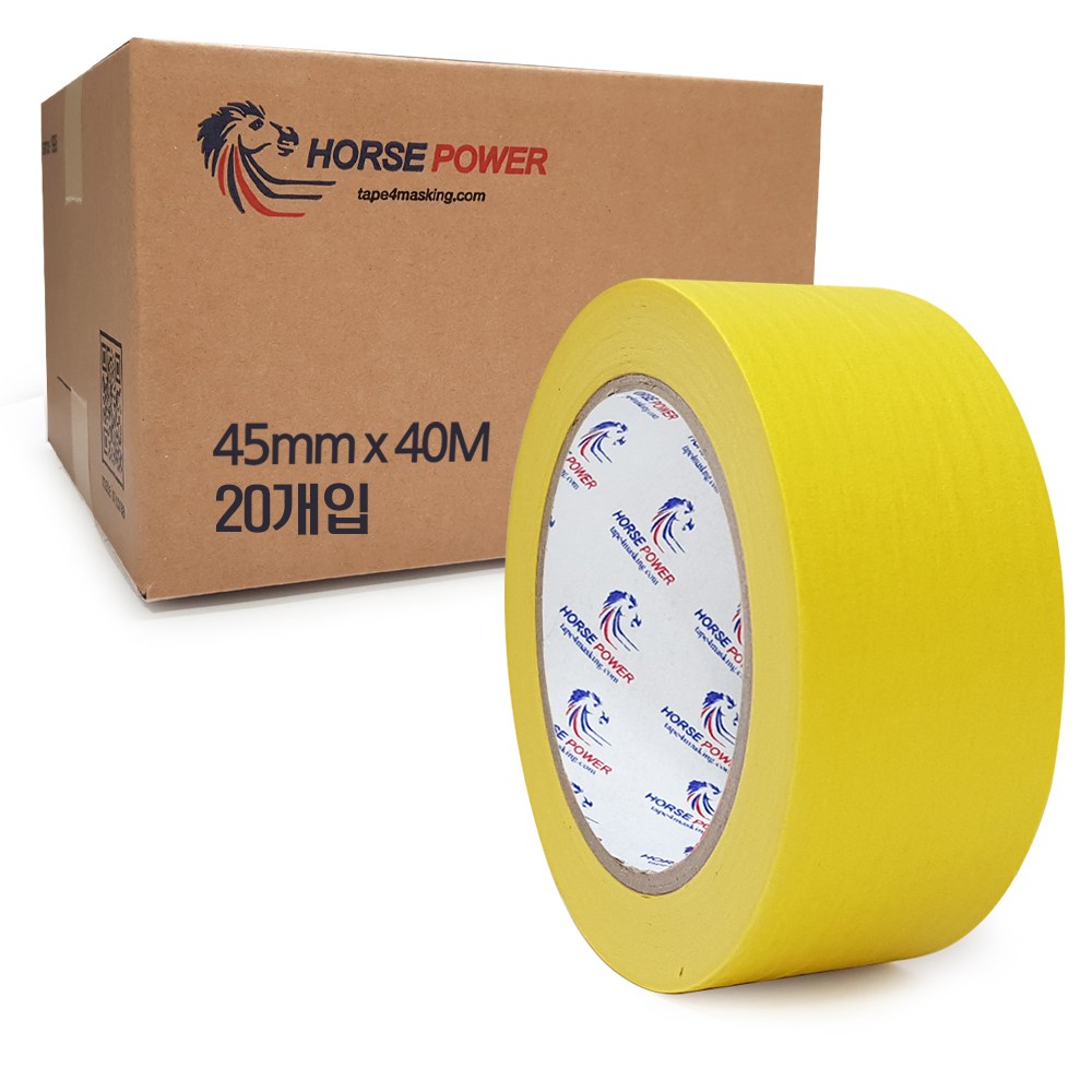 홀스파워 SBT04 자동차 도장 도색 종이마스킹테이프 노랑 45mm x 40M, 20개 56,850원