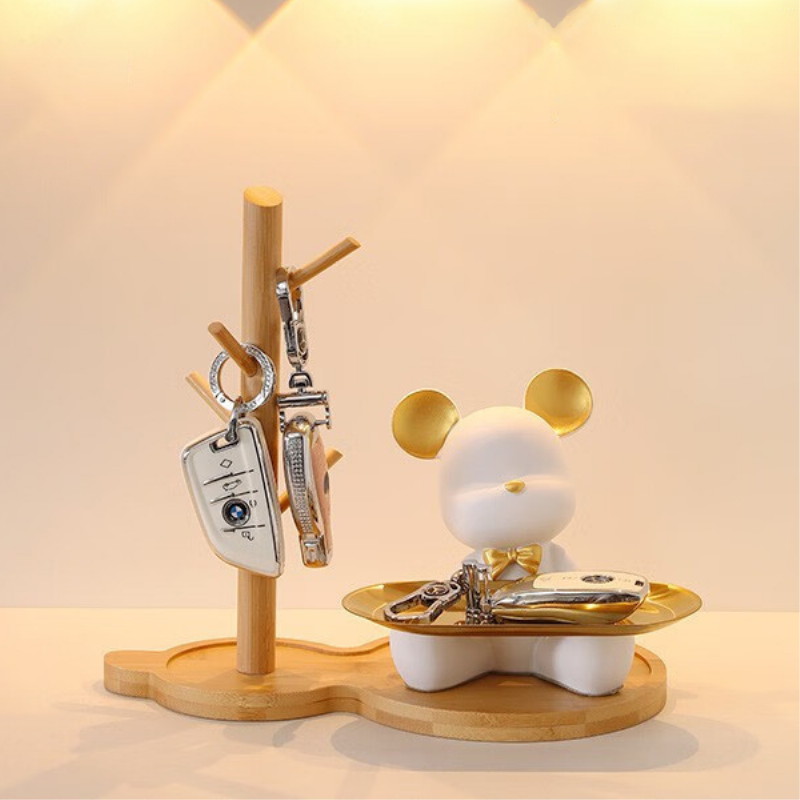 플랜와이 시팅 곰돌이 트레이 인테리어 수납함 차키보관함 T20, 5.화이트(white) 트레이 15,900원