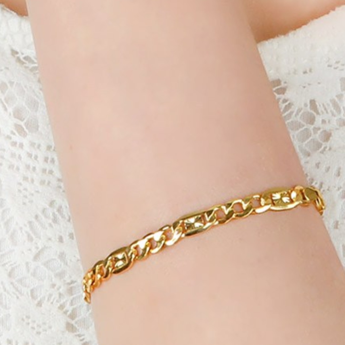 골드앤 14K 스타커브체인 팔찌 1타입~4타입 클래식팔찌 볼드한 이태리수입 커플팔찌 540,600원