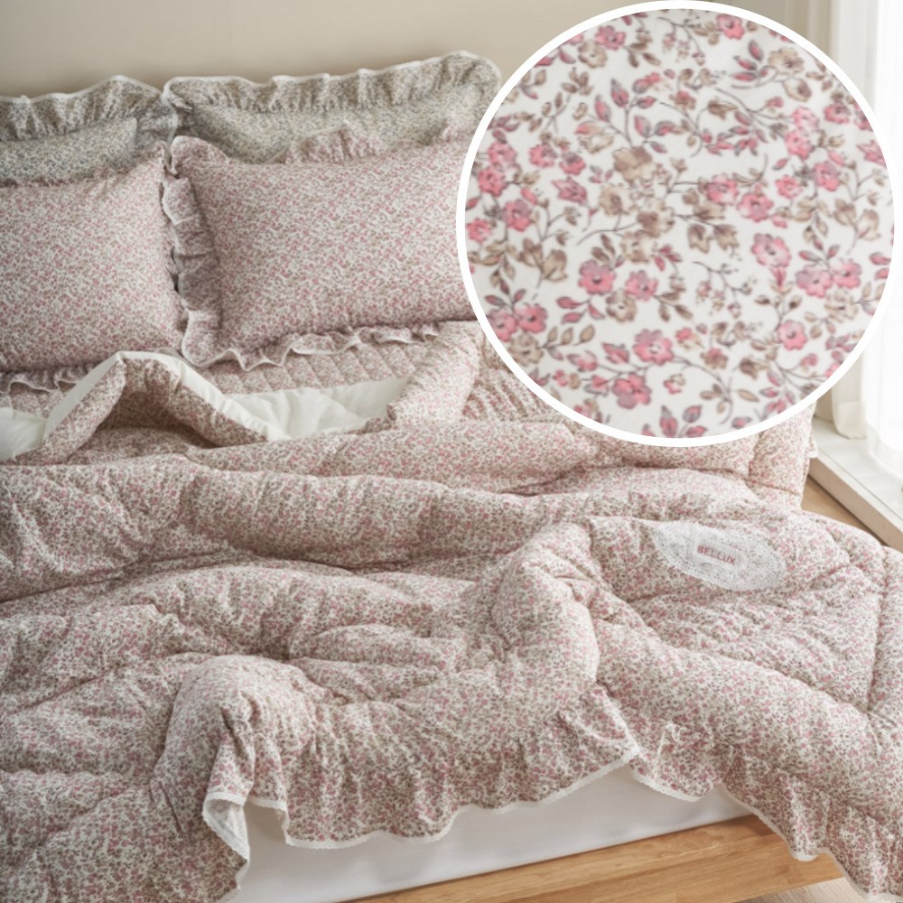 소중한가족 잔꽃프릴 봄 가을 이불 간절기 60수 순면 차렵 알러지케어 아토피 방지 100,000원