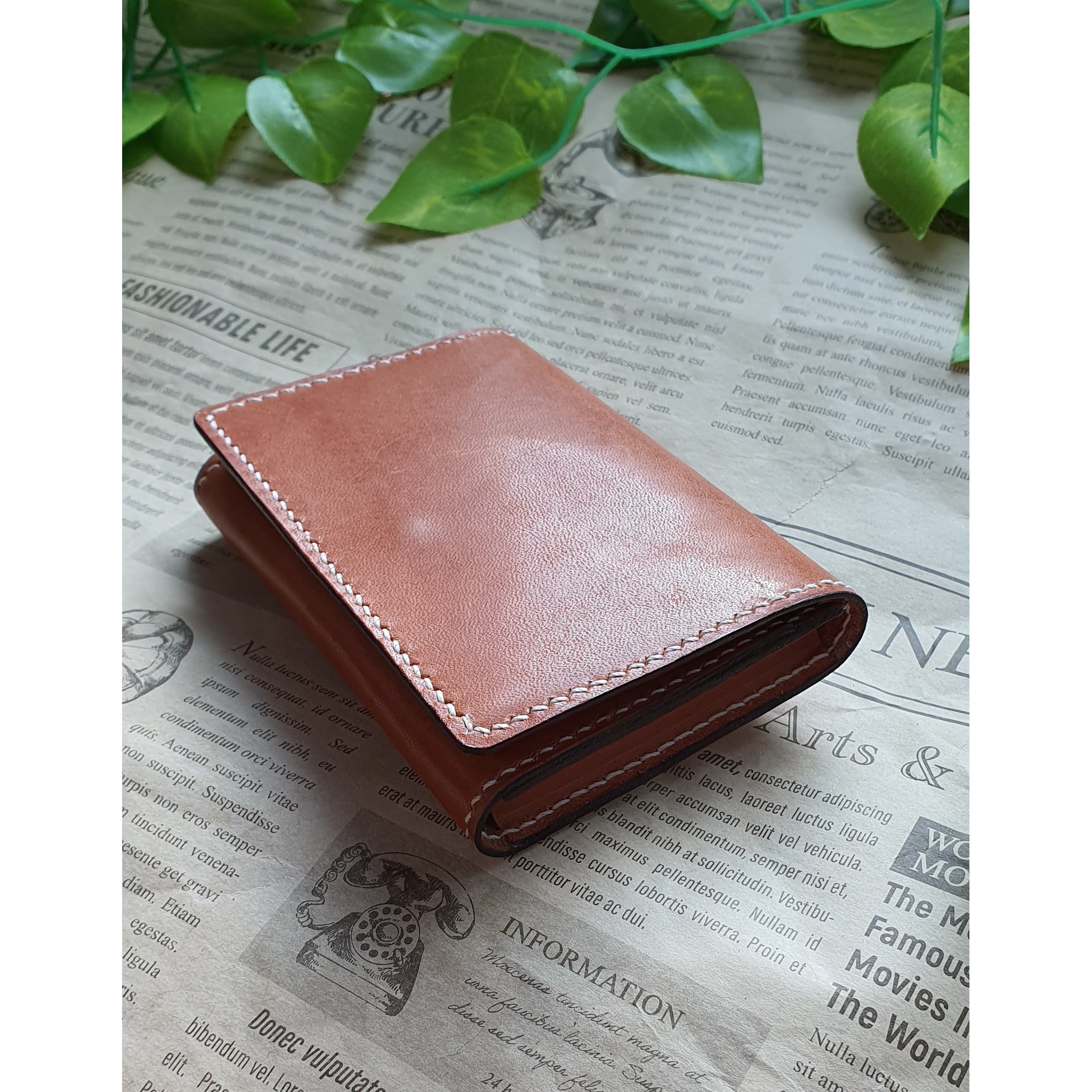 달냥이 가죽공방 수제 이태리 부테로 가죽 심플 명함 카드지갑/ 특별한 선물/ 입사선물 55,000원