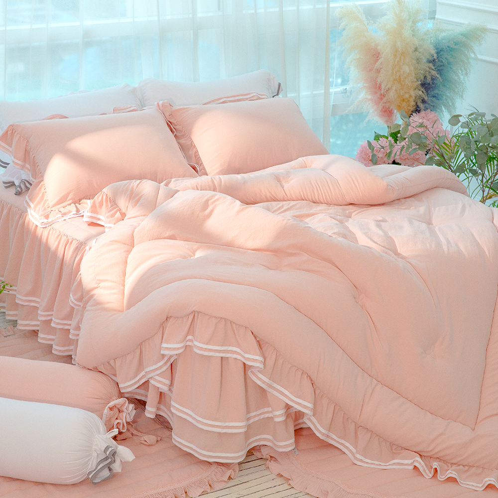 류금숙 투라인 실키케어 차렵이불 이중 프릴 침대커버세트 236,900원