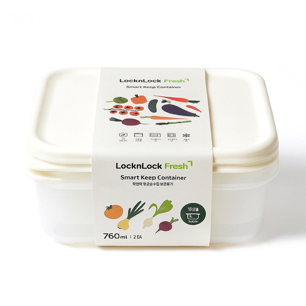 락앤락 비스프리 항균순수킵 밀폐용기 반찬통, 760ml 2P, 1개 14,500원