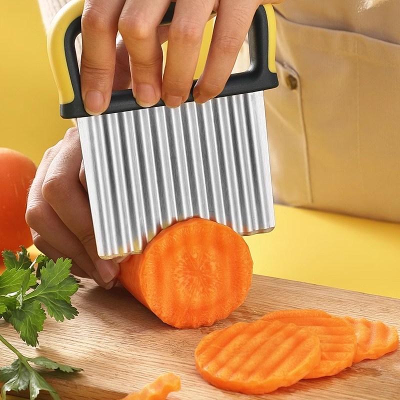 물결칼 웨이브칼 묵칼 스텐 논슬립 물결 무늬 감자 칼, 옐로우, 1개 6,500원