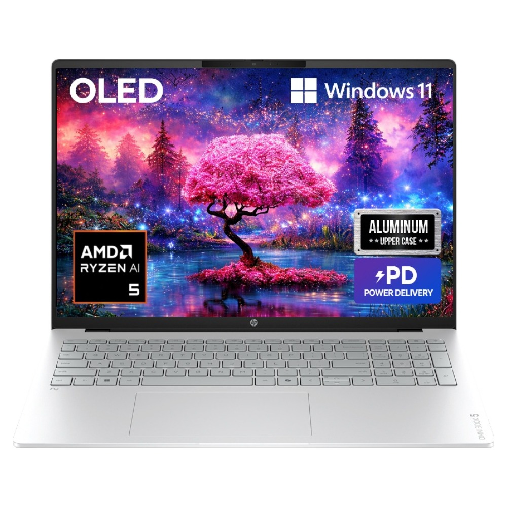 HP 2026 옴니북 5 16 라이젠 AI 라이젠 AI 400 시리즈, Glacier silver aluminum, 16-bp0008AU, 512GB, 16GB, WIN11 Home 1,679,000원