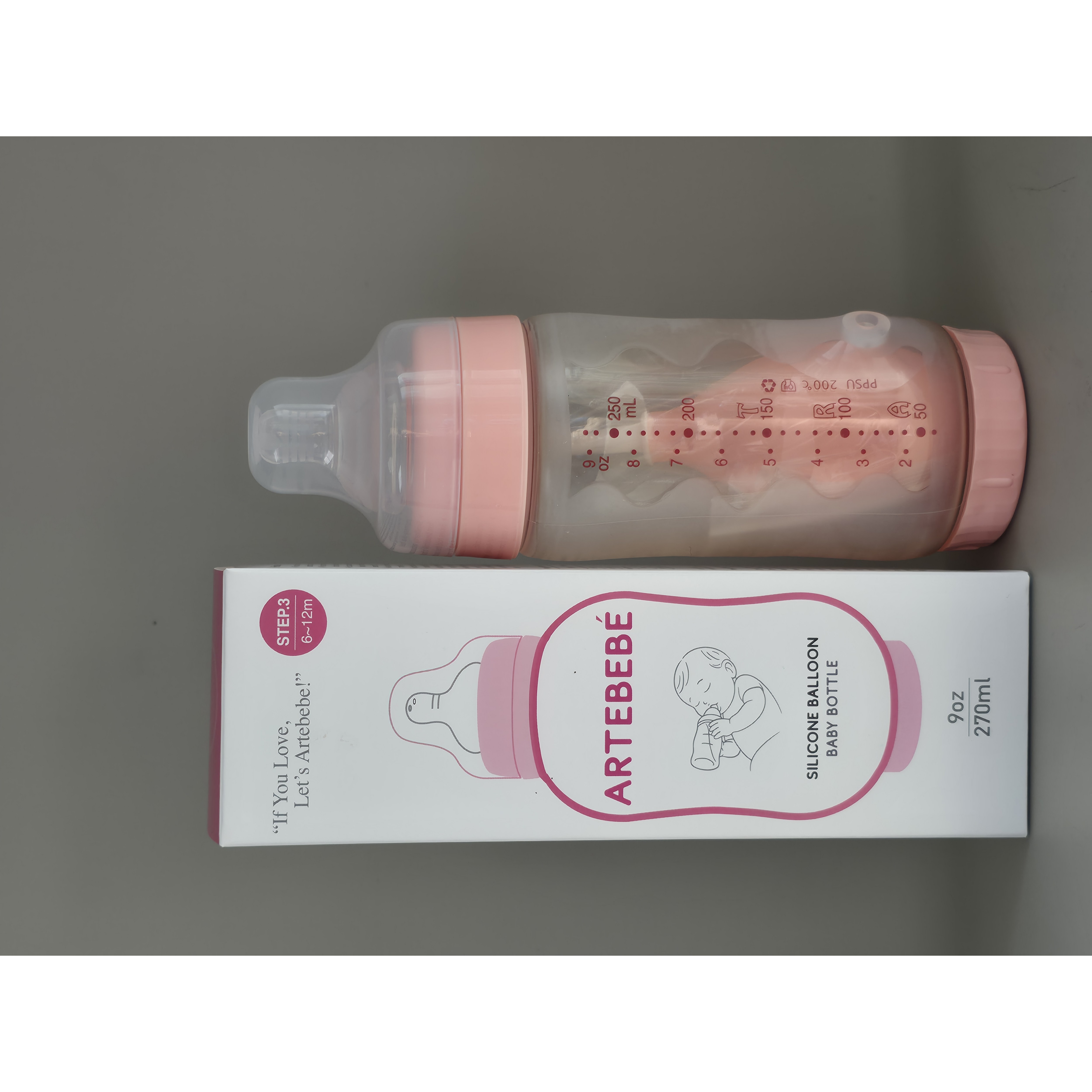 아르떼베베 실리콘풍선 젖병(PPSU), 블루, 5개, 270ml 136,500원