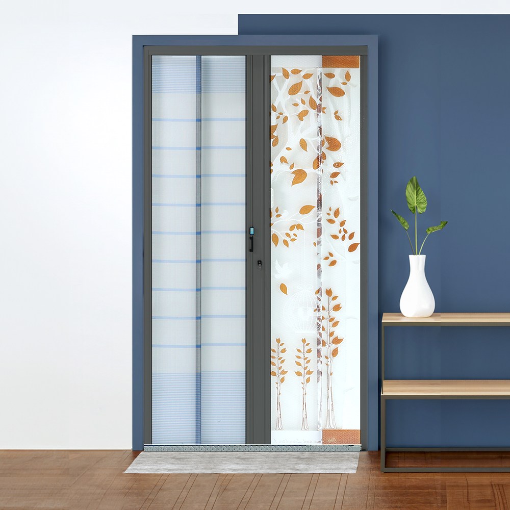 생활공감 겨울용 사계절 방충방풍 현관 롤방충망 현관방충망 현관모기장 블랙프레임 방충문 방충망 접이형 220,000원