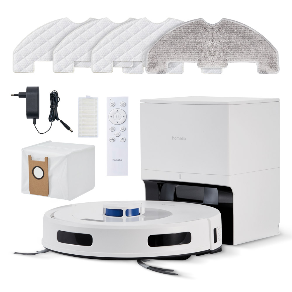 [신제품] 홈리아 로봇청소기 스마트 물걸레 청소 강력 흡입 자동충전, 화이트, 클린스테이션 329,800원