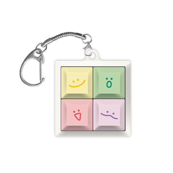 미소피아 청축 키캡 키링 4구 기계식 키보드 키캡 열쇠고리 캐릭터 13,500원