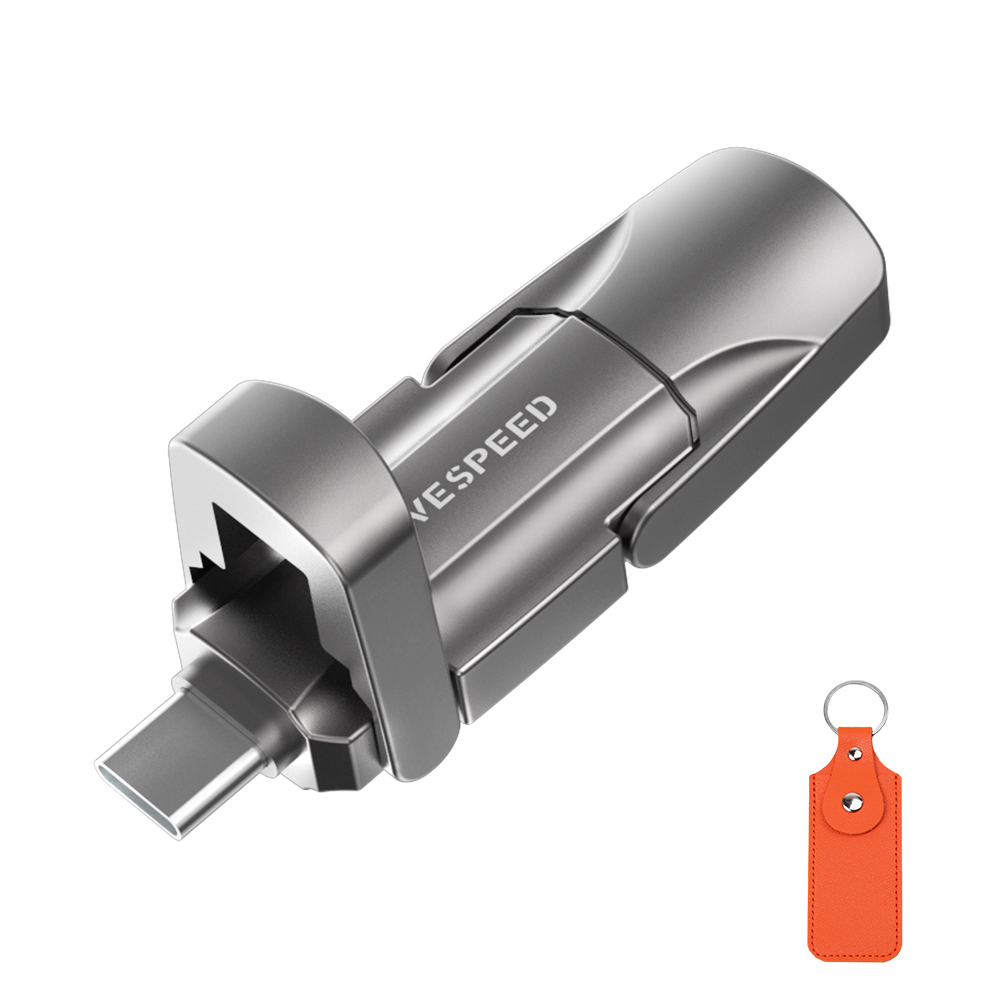 MOVESPEED YVP 1090MB/s USB 3.2 Gen2 C타입 플래시 드라이브 듀얼 인터페이스 외장SSD, 금속 재질, 회색, 2TB 519,900원