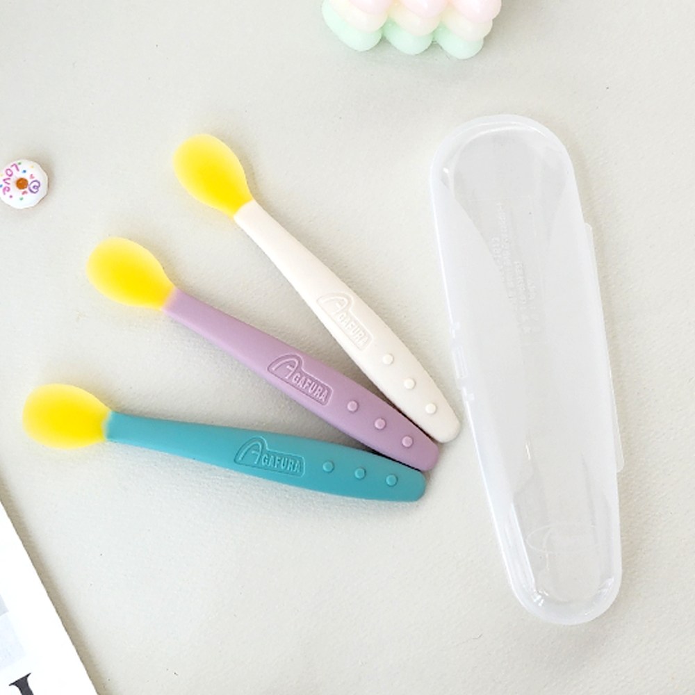 아가프라 온도감지스푼2p+케이스 40도 색상변경 이유식 적정온도 확인가능 아기수저, 1세트, 민트+인디핑크+케이스 14,900원