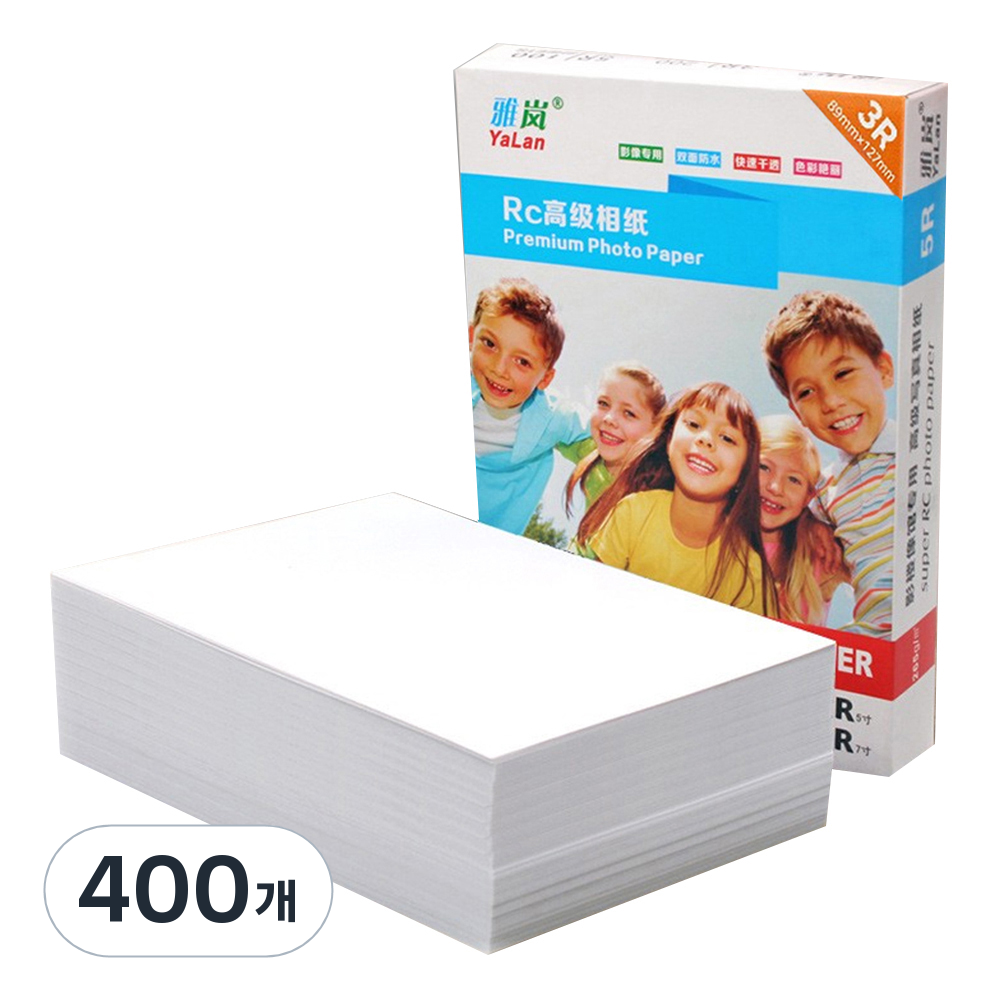 야란 고광택 사진 인화지 용지 무광, 400개, 5인치 29,000원