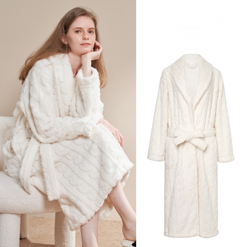 KDNC 겨울 극세사 잠옷 수면 로브 목욕 샤워가운 38,080원