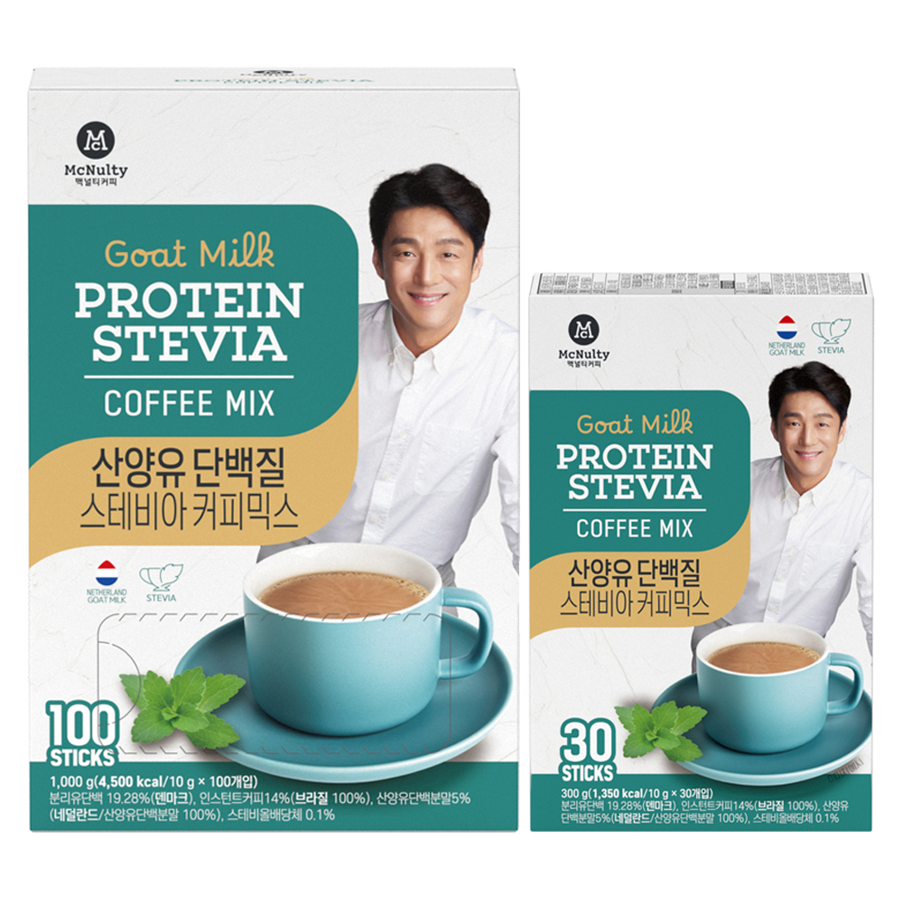 맥널티커피 산양유 단백질 스테비아 커피믹스 100p + 30p 43,800원