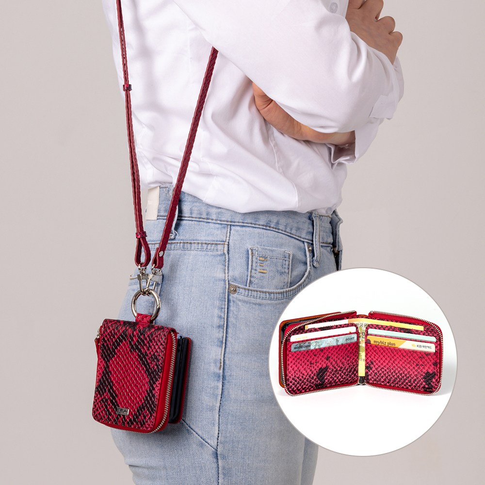 본아띠 천연소가죽 아나콘다 돌체 지갑형 지퍼 힌지보호 갤럭시 Z플립 케이스 +크로스 줄 75,600원