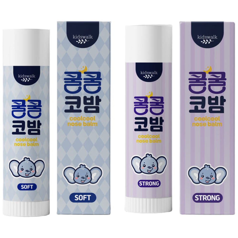 코건조 돌 아기 노즈밤 성인 유아 코보습제 쿨링밤 키즈웍 쿨쿨코밤 소프트+스트롱 2종 set, 1세트 19,200원