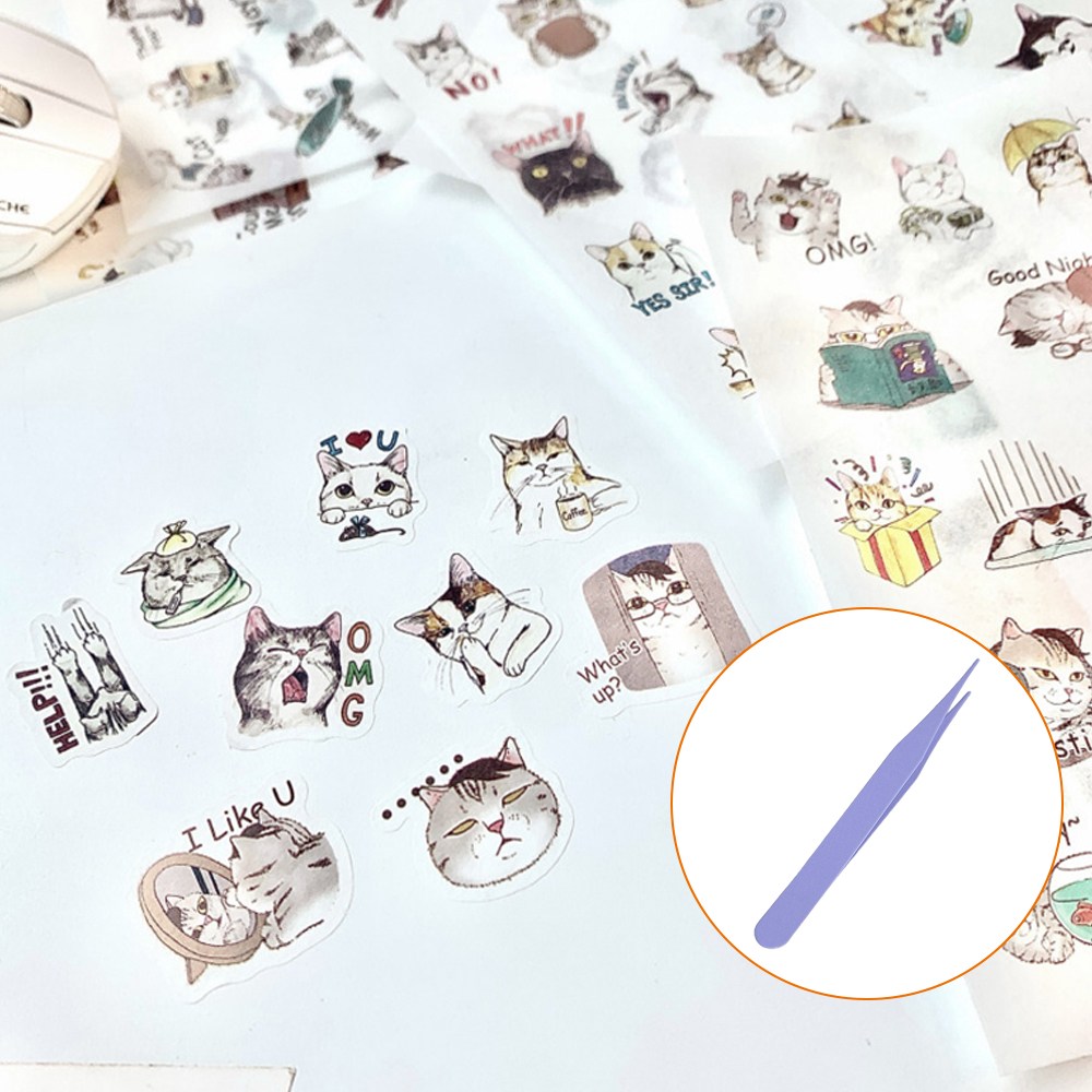 모를린 고양이 다꾸 스티커 6종 세트 다이어리 꾸미기 감성 스티커 핀셋 포함 11,400원