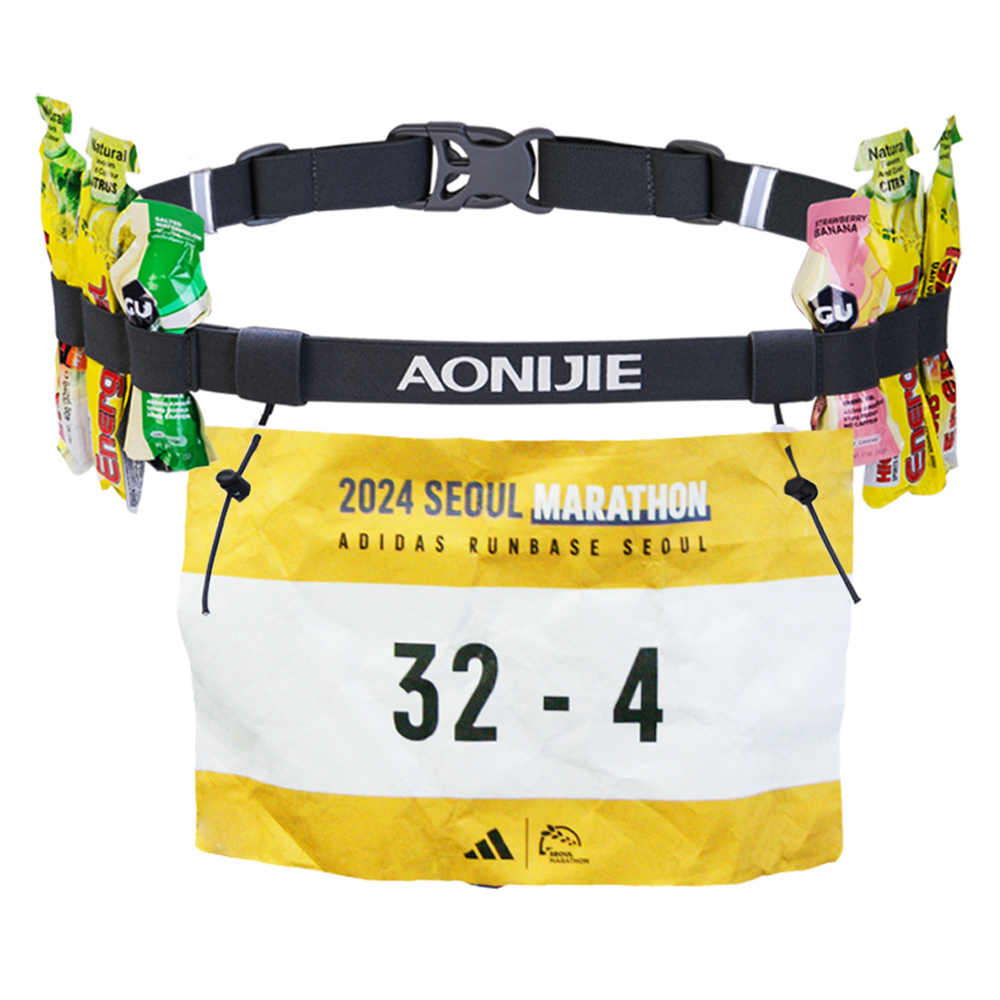 오니지 마라톤 배번 고정 레이스벨트, 블랙, 1개 10,000원