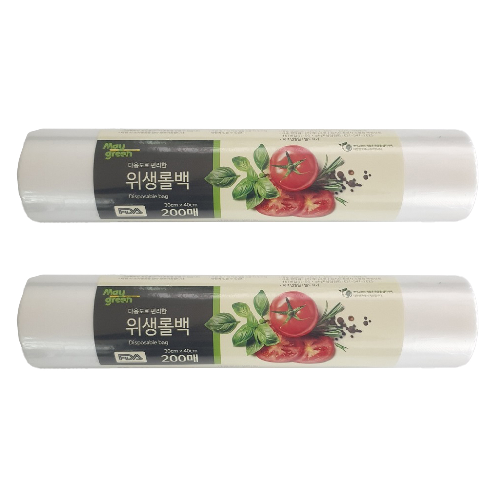 Maygreen 위생롤백, 대(30 x 40 cm), 200개입, 2개 8,200원