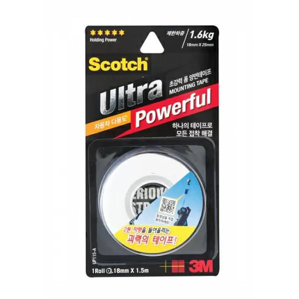 3M 스카치 초강력 폼양면테이프(다용도/자동차) UP115-A (18X1.5M) 6,700원