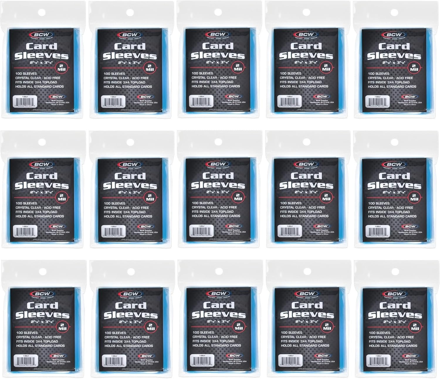 BCW 스탠다드 페니 슬리브 1500 카운트 2-58인치 x 3-58인치 크리스탈 클리어 무산 트레이딩 카드 야구 농구 축구 하키 포켓몬 MTG 43,750원