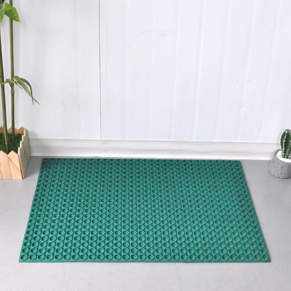 미끄럼방지매트 수지매트 생고무 현관매트 써클 구멍매트 출입구발판, 그린, 1개 16,000원