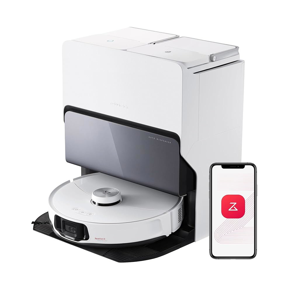 로보락 S8 MaxV 울트라 로봇 진공 청소기 및 소닉 걸레, 10000개의 흡입구, 코너 투 엣지 딥 클리닝, 열풍 자가 건조, 자동 비움 리필, 세제 디스펜서, 장애물 방지, 2,053,500원