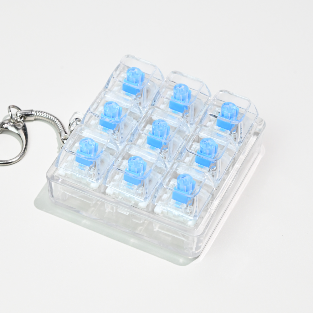 프리미엄 9구 키캡 딸깍이 키링 투명 키보드 열쇠고리 피젯토이 8,600원