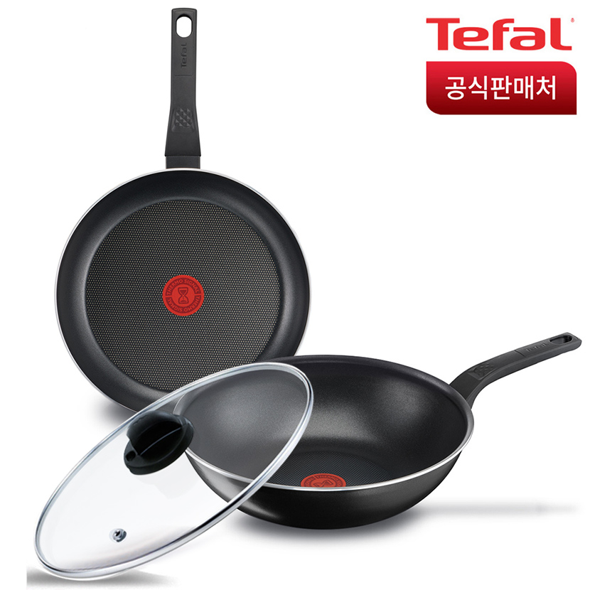 테팔 심플리클린 3종(후라이팬30+웍28+정품뚜껑) 82,330원