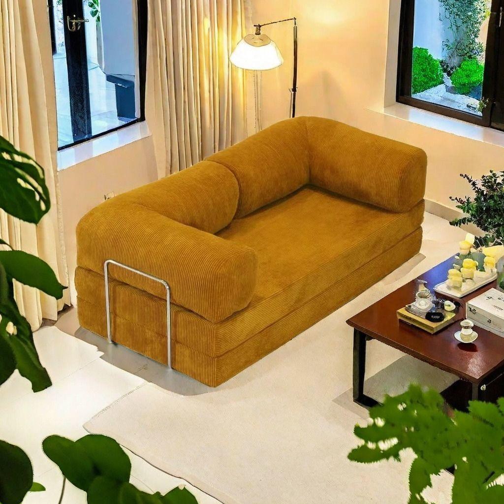 BYQWD패브릭 압축 소파 베드 접이식 매트리스 1인용 2인용 3인용 소파 베드BYQWD, 카라멜 344,000원